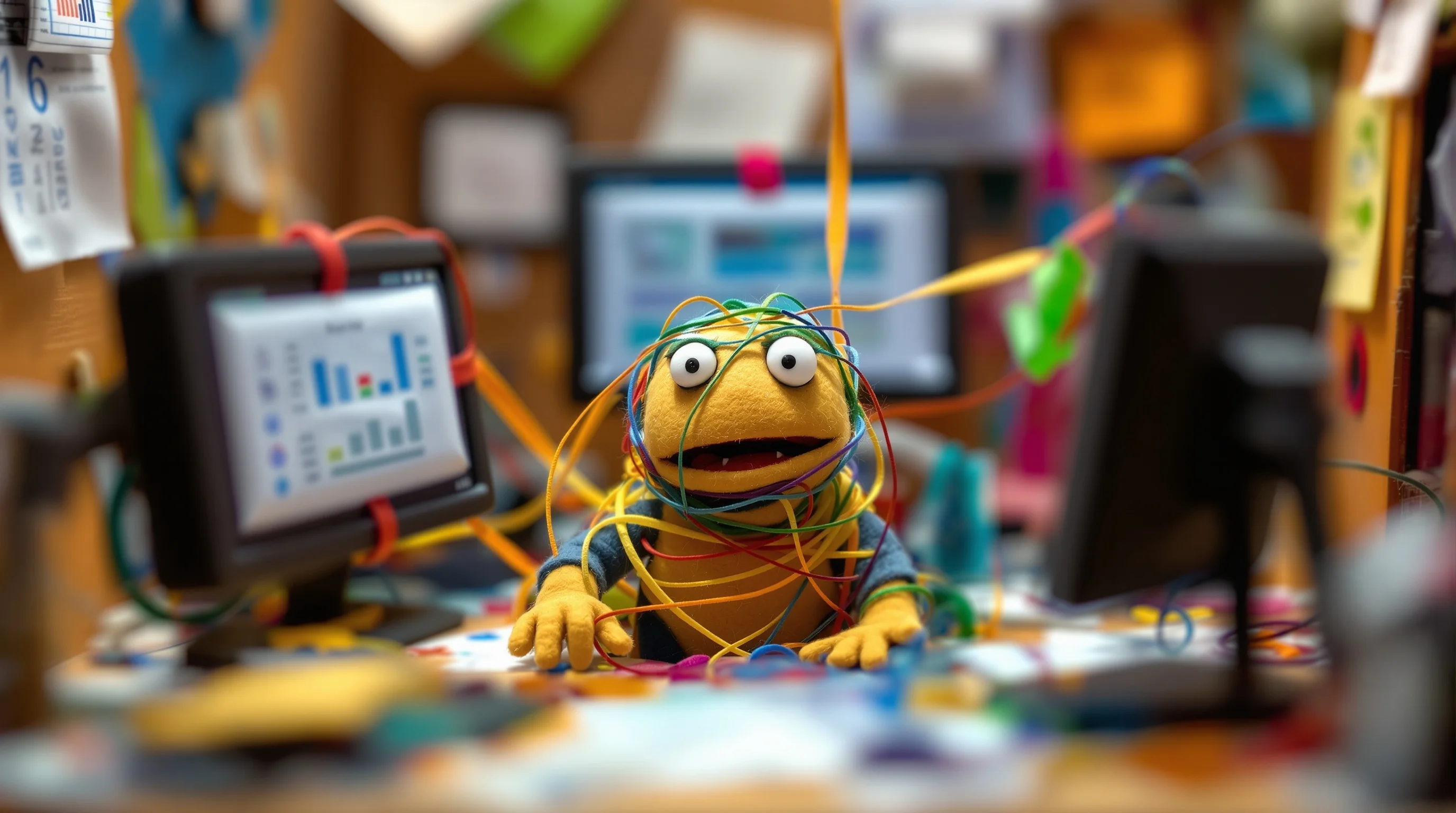 Puppet tangled in data